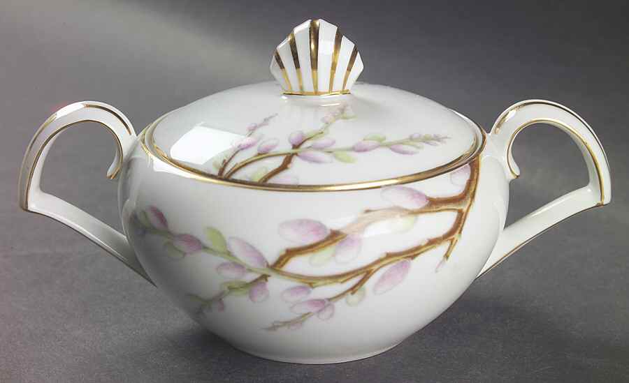 Spring Willow Sugar Bowl & Lid by Kent (Japan)-1