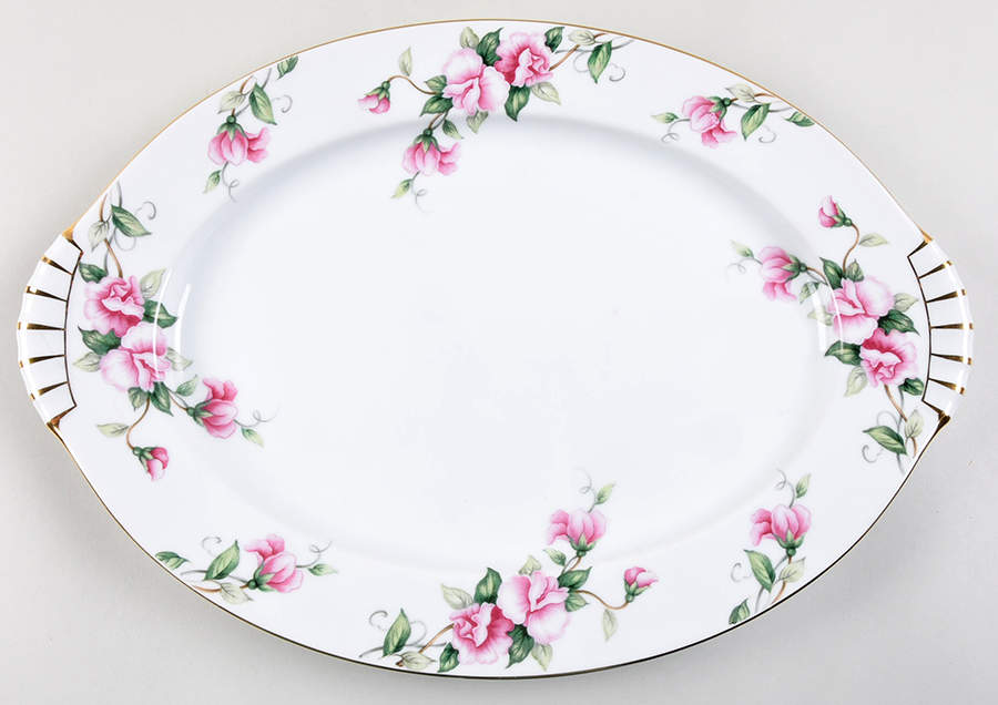 Sweet Pea 17" Oval Serving Platter by Kent (Japan)-1