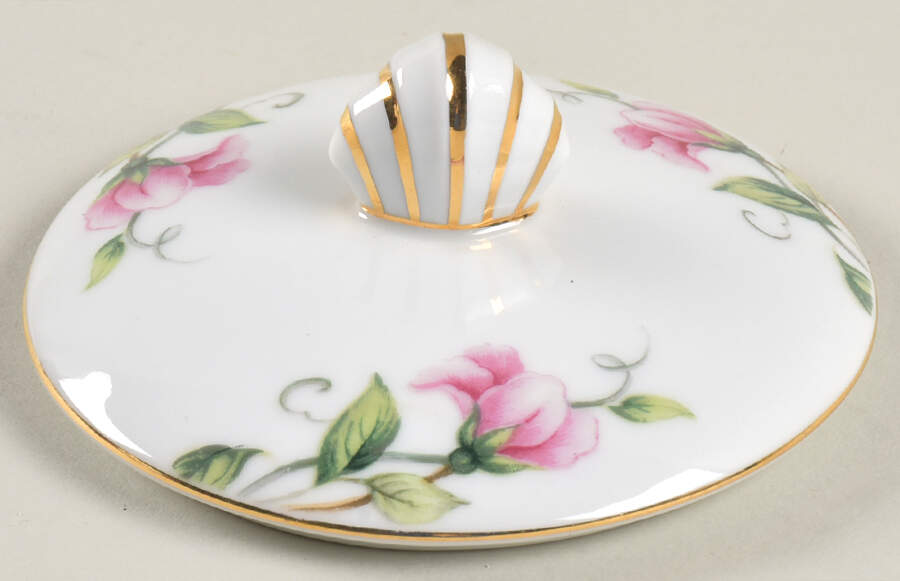 Sweet Pea Lid for Sugar Bowl by Kent (Japan)-1