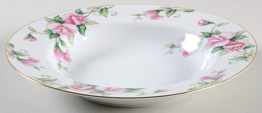 Sweet Pea Rim Soup Bowl by Kent (Japan)-1