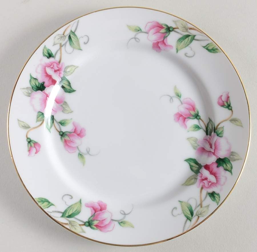 Sweet Pea Bread & Butter Plate by Kent (Japan)-1
