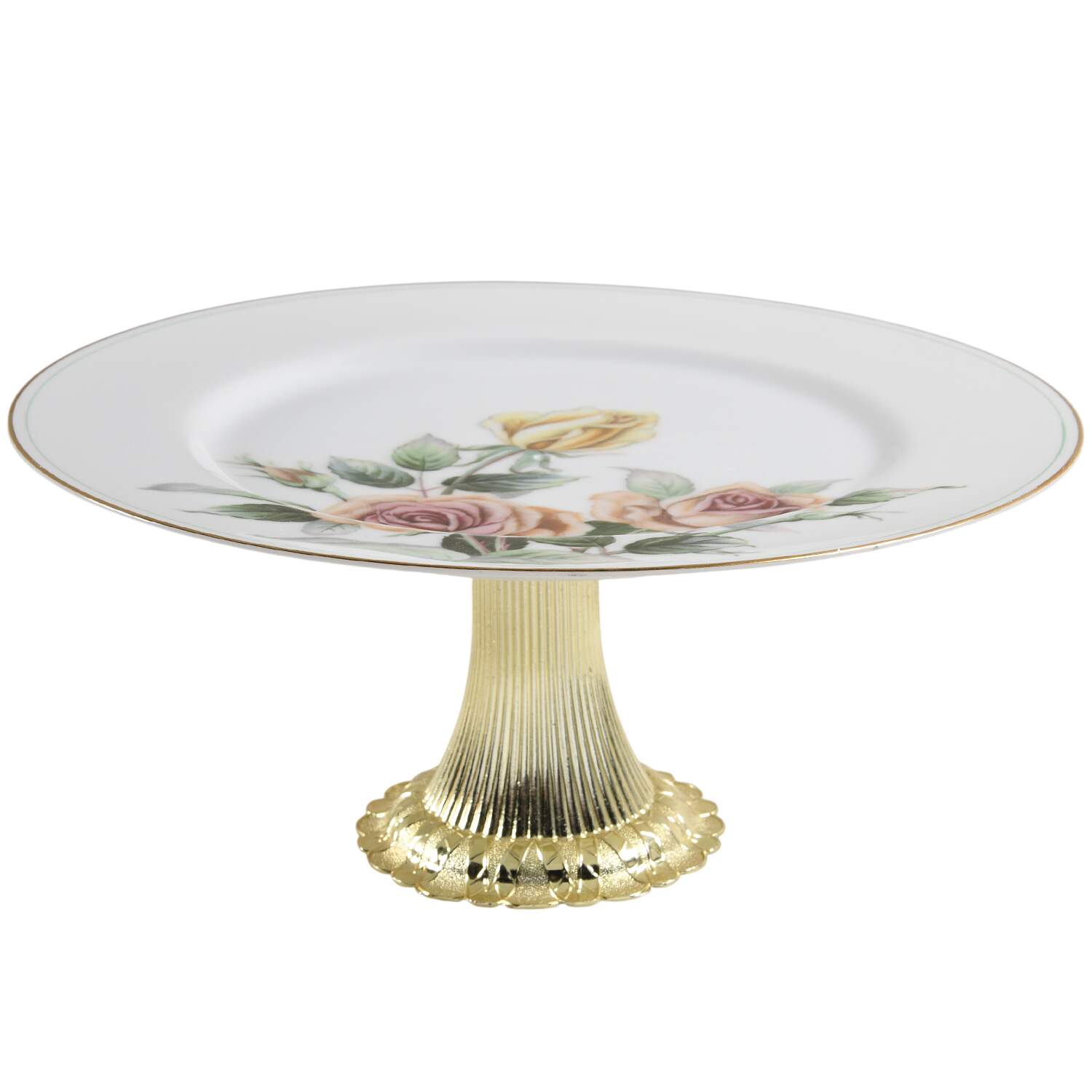 Trio Cake Stand with 4"-5" Metal Pedestal  Hc by Kent (Japan)-1
