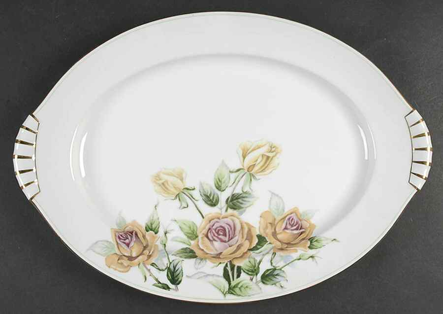 Trio 17" Oval Serving Platter by Kent (Japan)-1