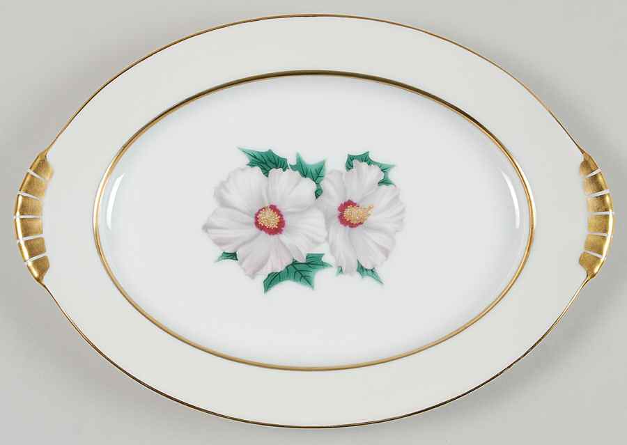 Tropical 12" Oval Serving Platter by Kent (Japan)-1