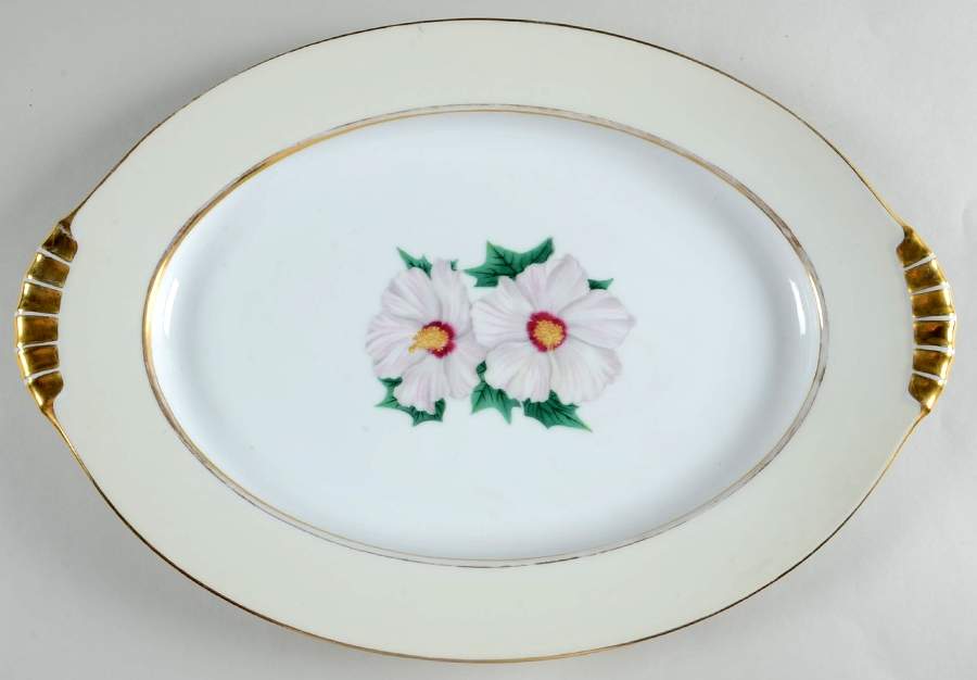 Tropical 17" Oval Serving Platter by Kent (Japan)-1