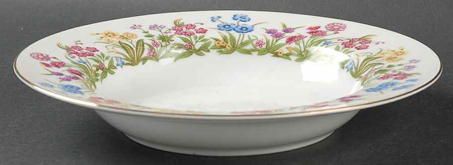Wild Flower Rim Soup Bowl by Kent (Japan)-1
