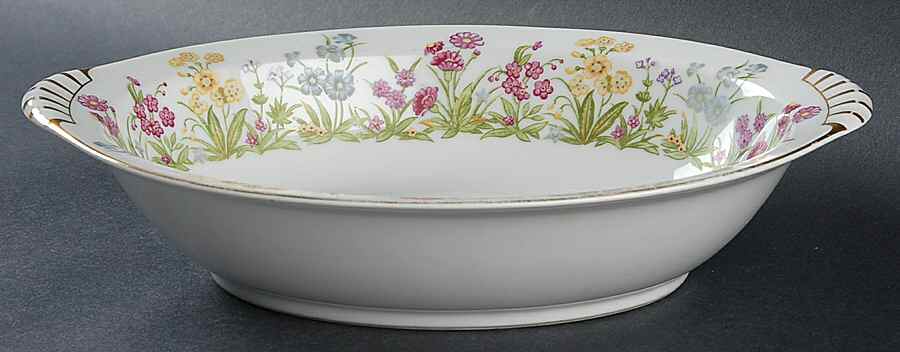 Wild Flower 11" Oval Vegetable Bowl by Kent (Japan)-1