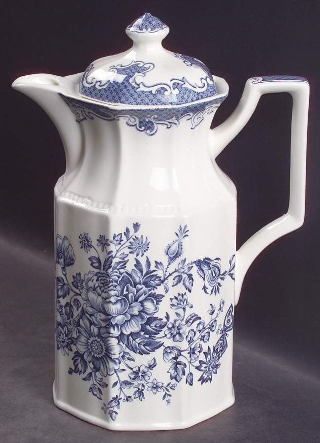Balmoral Blue Small Coffee Pot & Lid by Kensington Staffords-1