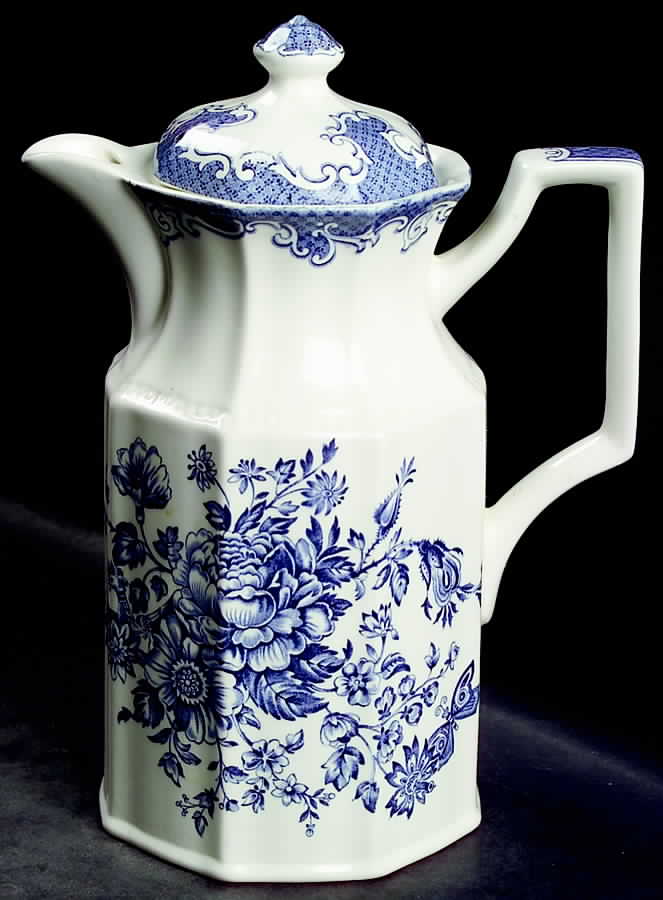 Balmoral Blue Coffee Pot & Lid by Kensington Staffords-1