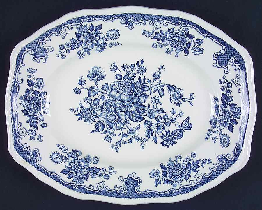 Balmoral Blue 12" Oval Serving Platter by Kensington Staffords-1