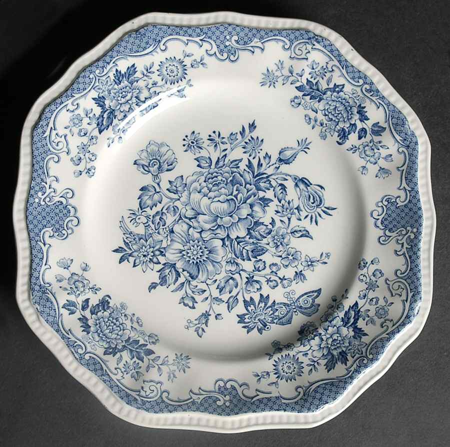 Balmoral Blue Square Salad Plate by Kensington Staffords-1