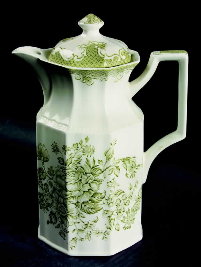 Balmoral Green Coffee Pot & Lid by Kensington Staffords-1