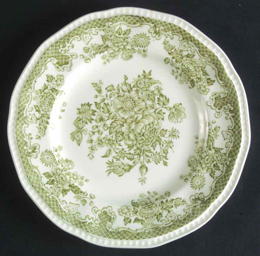 Balmoral Green Bread & Butter Plate by Kensington Staffords-1
