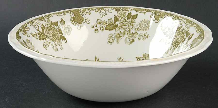 Balmoral Green 8" Round Vegetable Bowl by Kensington Staffords-1