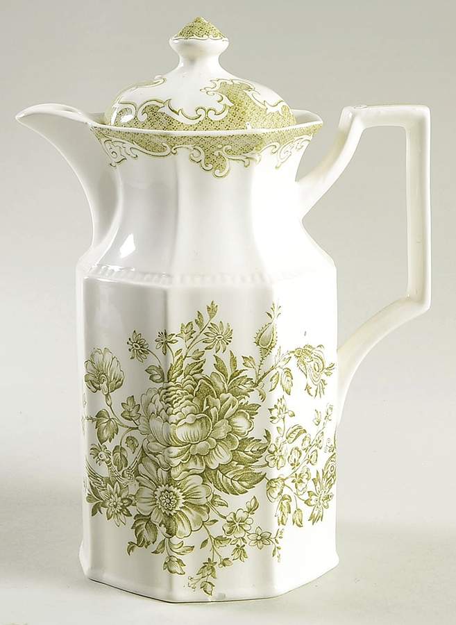 Balmoral Green Coffee Pot & Lid by Kensington Staffords-1