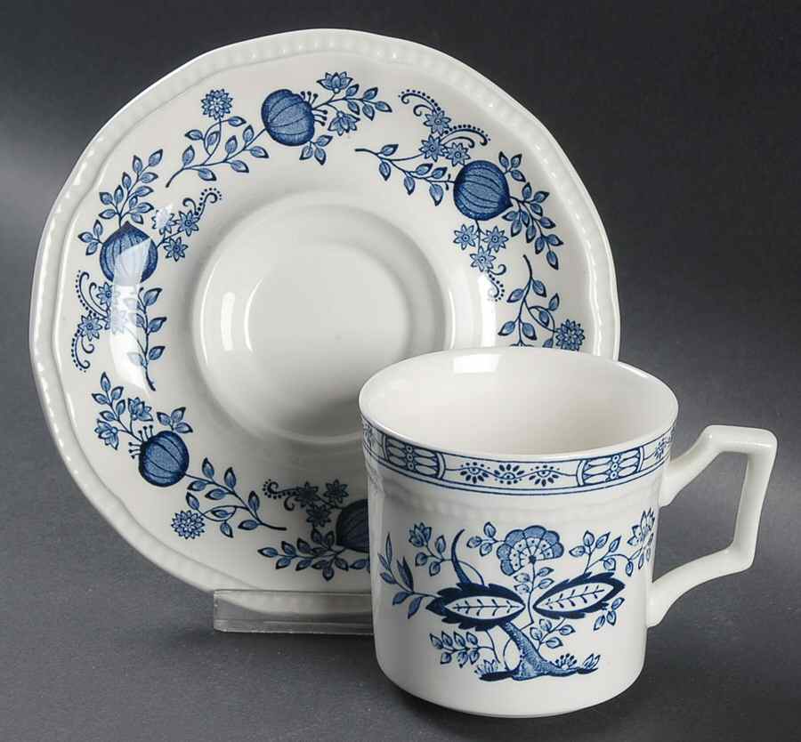 Coventry Blue Flat Cup & Saucer Set by Kensington Staffords-1