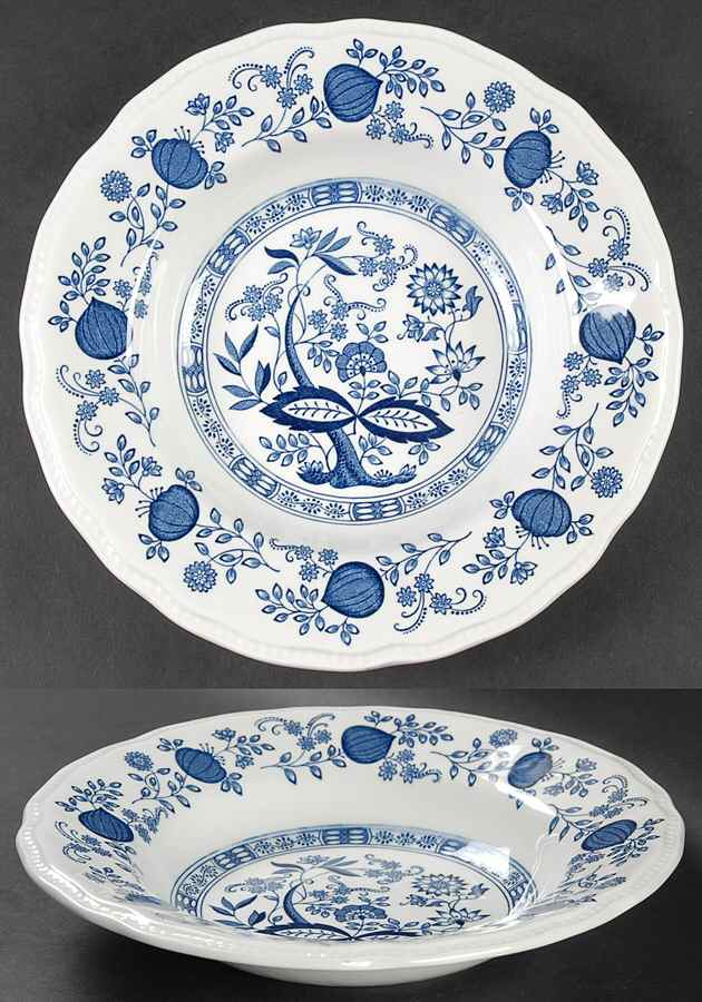 Coventry Blue Rim Soup Bowl by Kensington Staffords-1