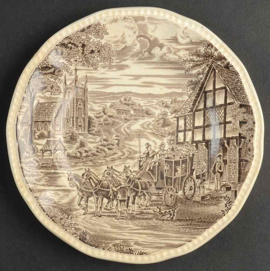 Dickens Coaching Days Salad Plate by Kensington Staffords-1