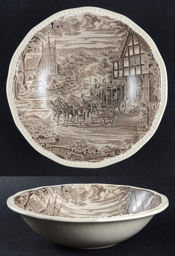 Dickens Coaching Days Coupe Cereal Bowl by Kensington Staffords-1