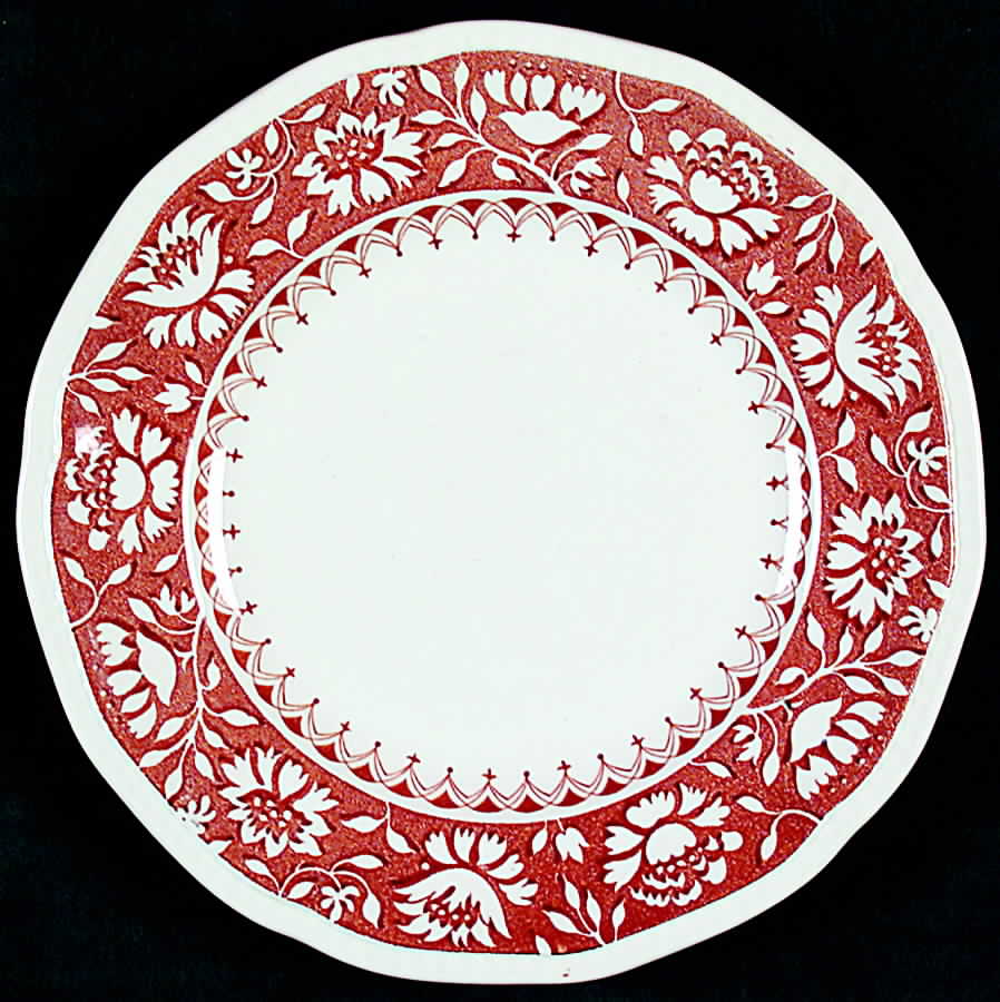 Dundee Brown On White Salad Plate by Kensington Staffords-1