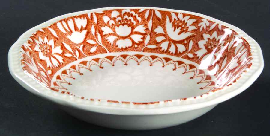 Dundee Brown On White Fruit/Dessert (Sauce) Bowl by Kensington Staffords-1
