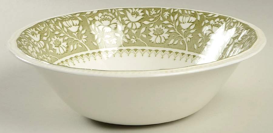 Dundee Green 8" Round Vegetable Bowl by Kensington Staffords-1