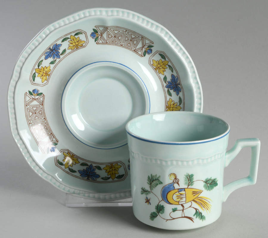 Java Bird Flat Cup & Saucer Set by Kensington Staffords-1