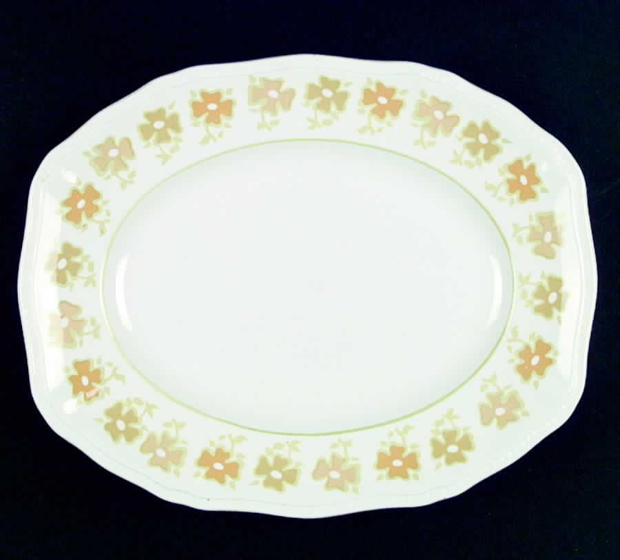 Piccadilly 12" Oval Serving Platter by Kensington Staffords-1
