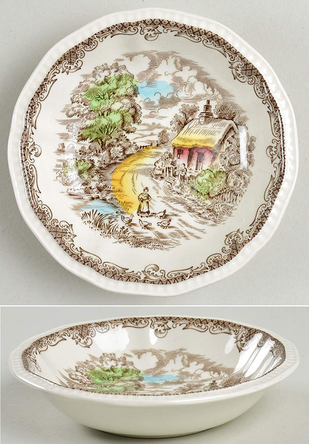 Shakespeare's Sonnets Rim Fruit/Dessert (Sauce) Bowl by Kensington Staffords-1