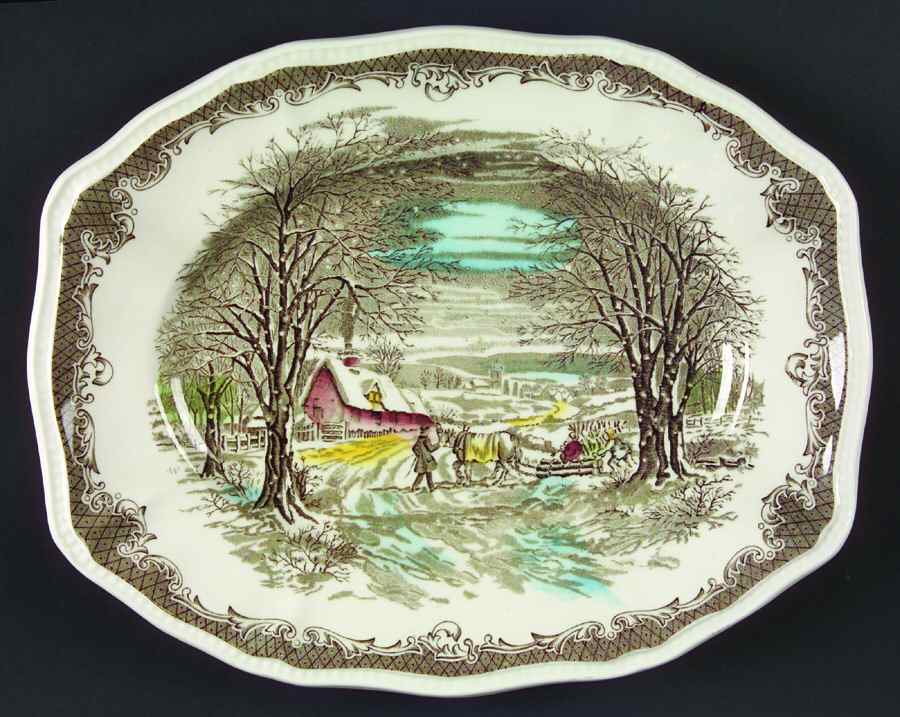 Shakespeare's Sonnets 12" Oval Serving Platter by Kensington Staffords-1