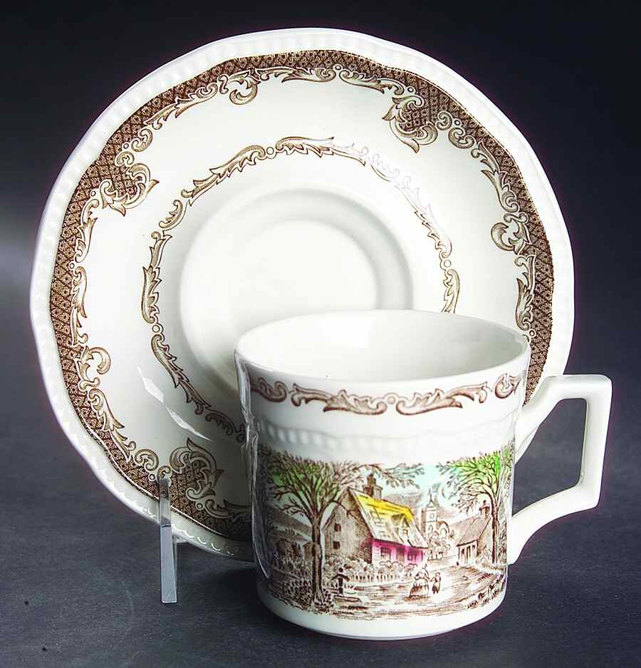 Shakespeare's Sonnets Flat Cup & Saucer Set by Kensington Staffords-1
