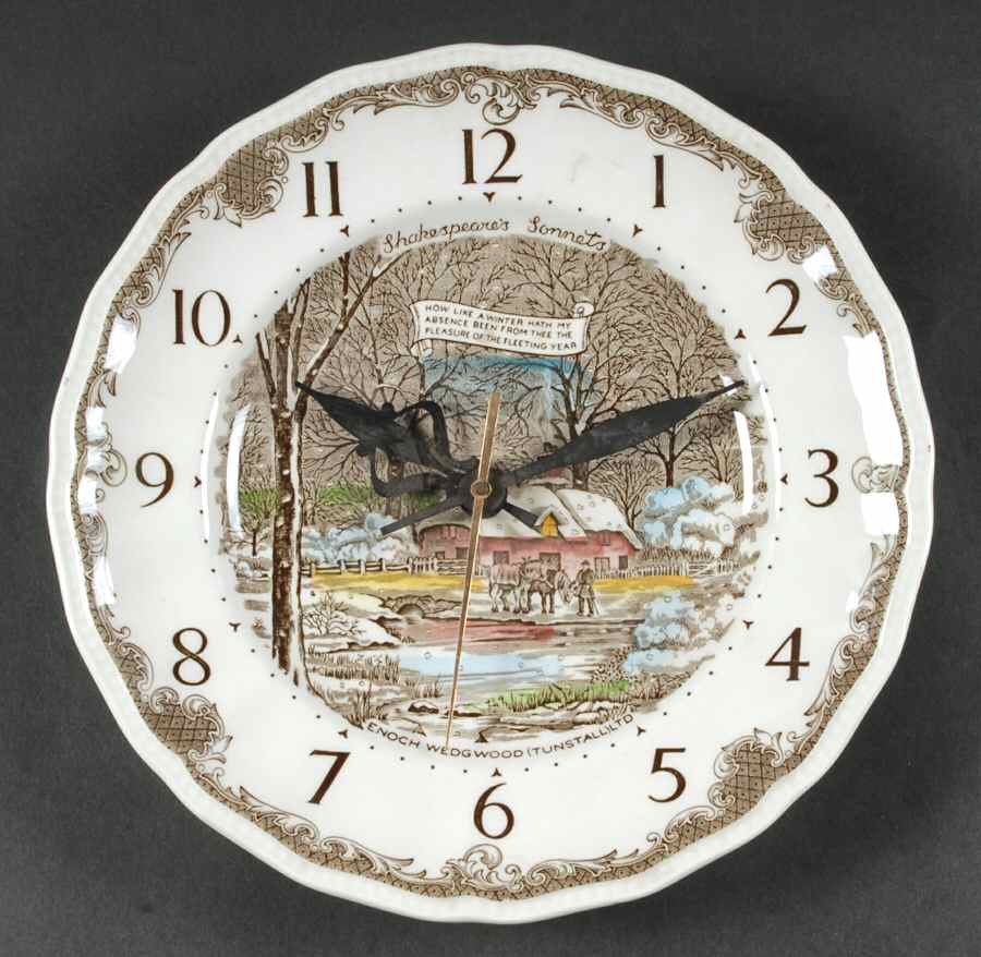 Shakespeare's Sonnets Clock Plate by Kensington Staffords-1