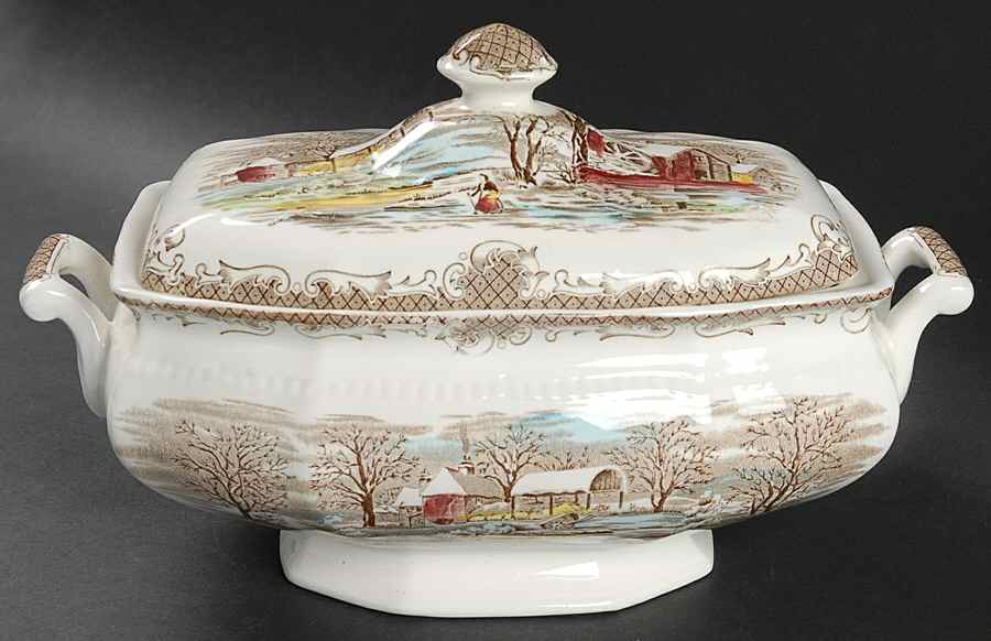 Shakespeare's Sonnets Oval Covered Vegetable by Kensington Staffords-1
