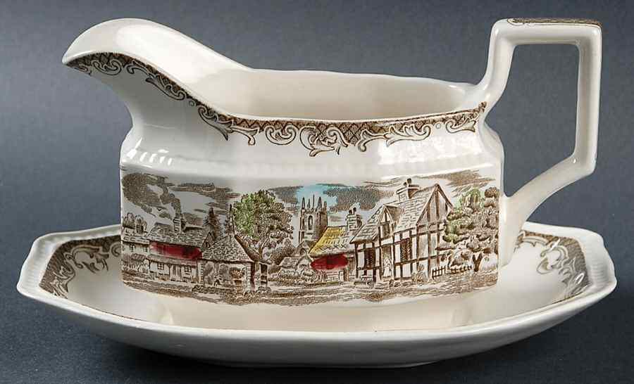 Shakespeare's Sonnets Gravy Boat & Underplate by Kensington Staffords-1