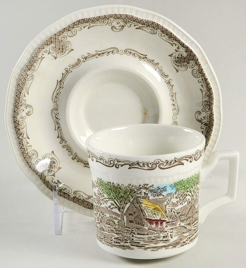 Shakespeare's Sonnets Flat Cup & Saucer Set by Kensington Staffords-1