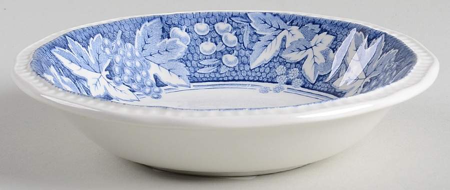 Somerset Blue Rim Fruit/Dessert (Sauce) Bowl by Kensington Staffords-1
