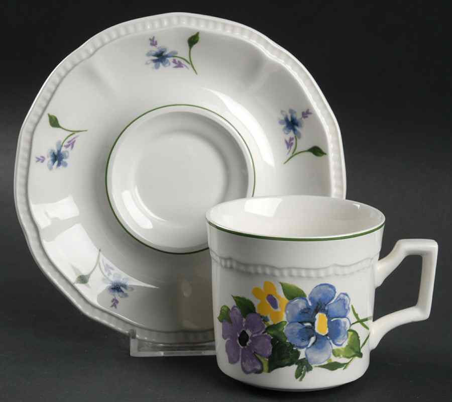 Wayside Flat Cup & Saucer Set by Kensington Staffords-1