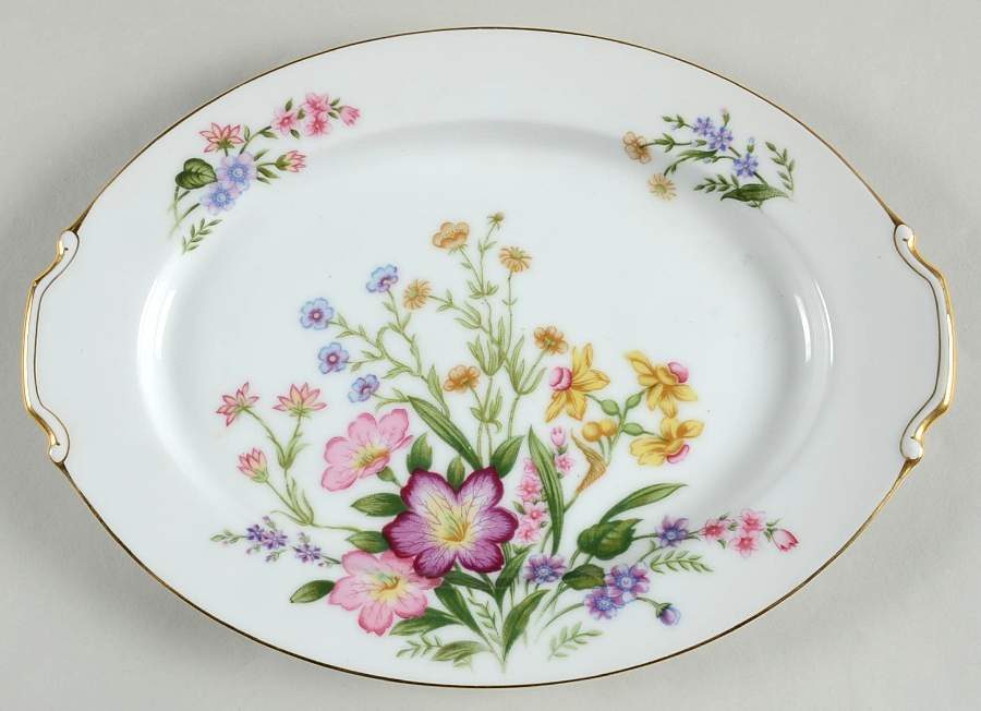 Bouquet 12" Oval Serving Platter by King's Court-1