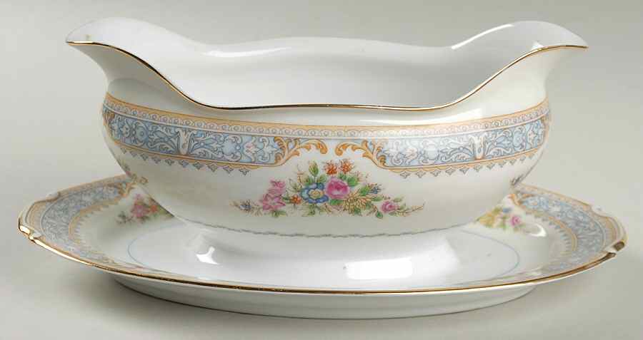 Danube Gravy Boat with Attached Underplate by King's Court-1