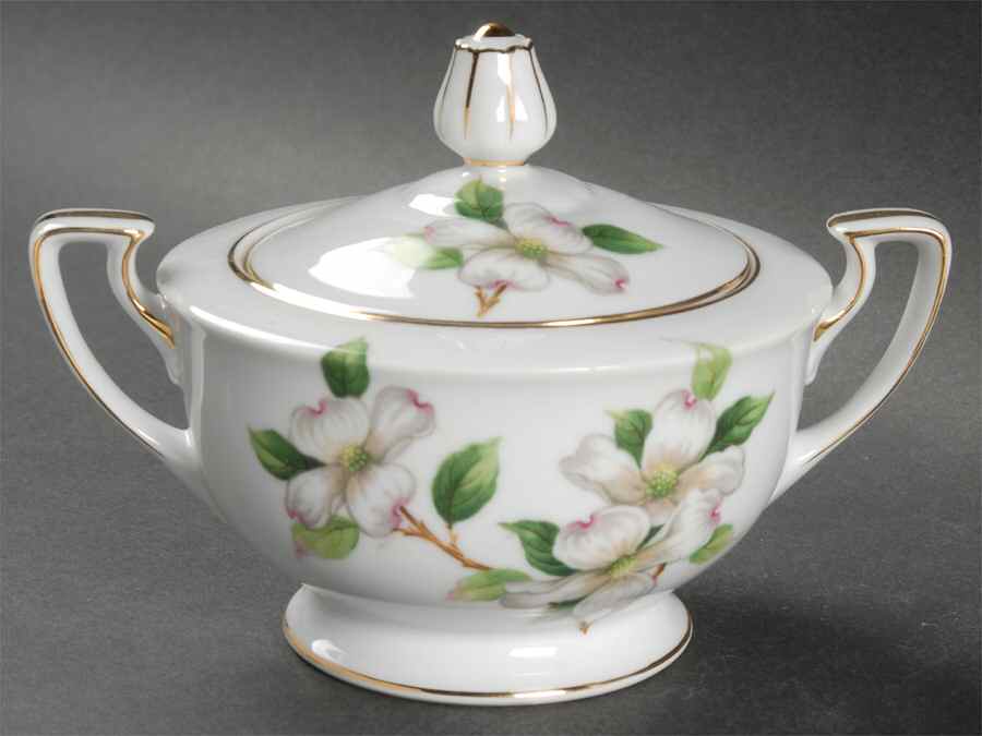 Dogwood Sugar Bowl & Lid by King's Court-1