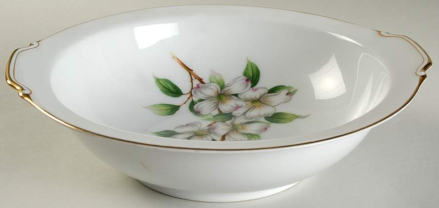 Dogwood 10" Oval Vegetable Bowl by King's Court-1