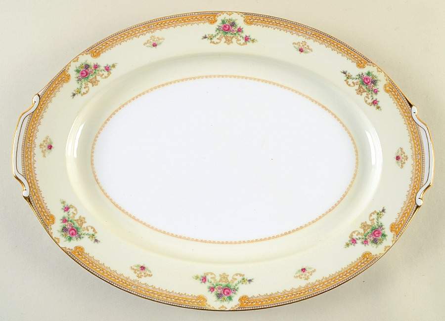 Janice 17" Oval Serving Platter by King's Court-1