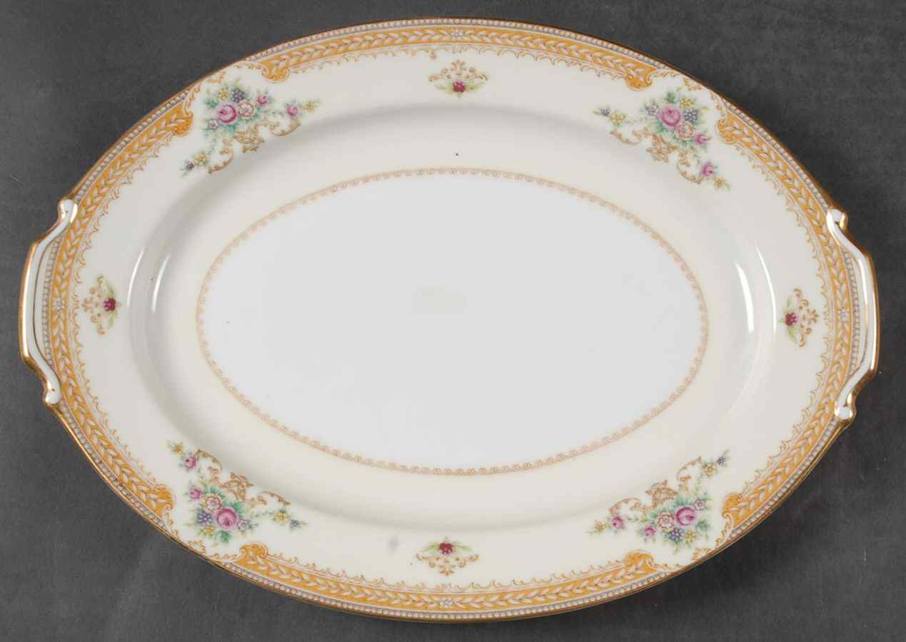 Janice 12" Oval Serving Platter by King's Court-1