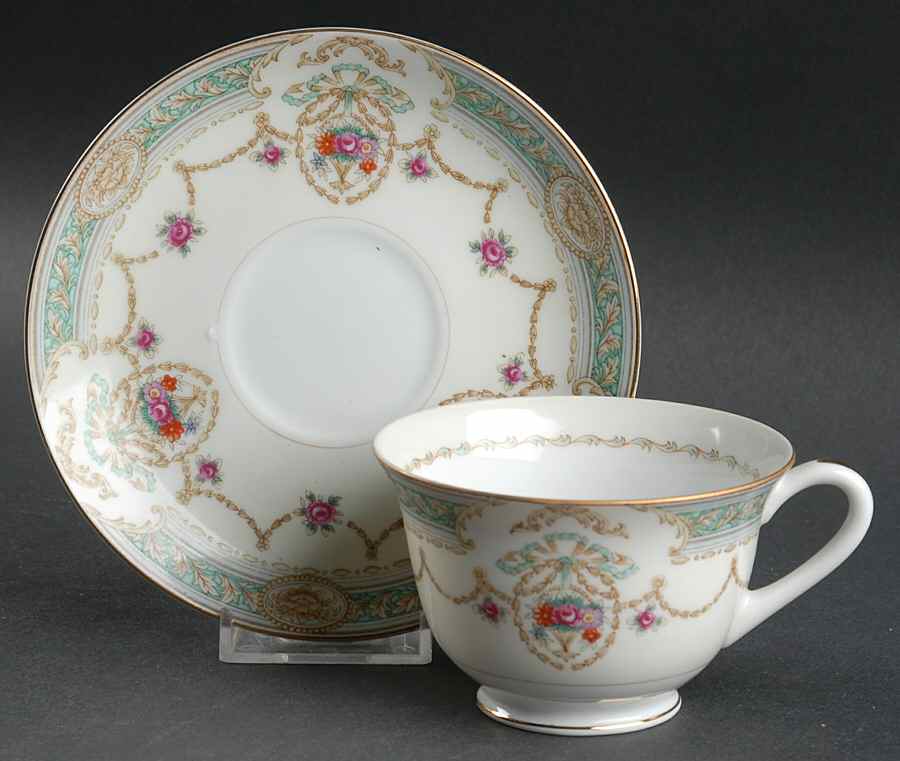 Margo Footed Cup & Saucer Set by King's Court-1