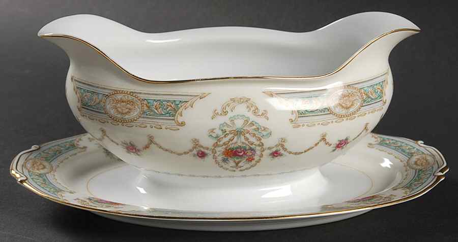 Margo Gravy Boat with Attached Underplate by King's Court-1