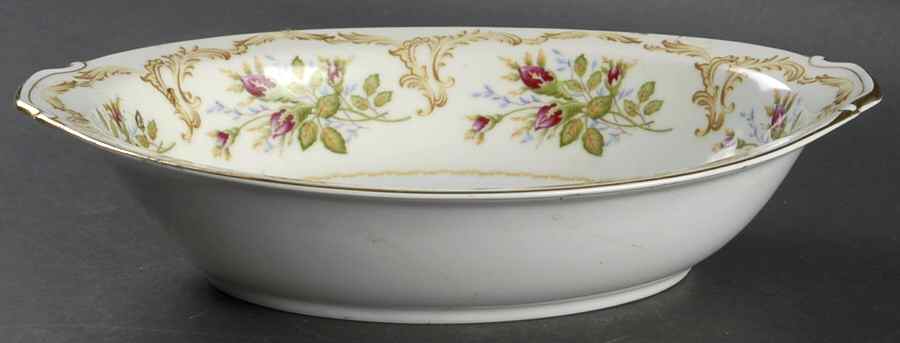 Rose Bud 10" Oval Vegetable Bowl by King's Court-1