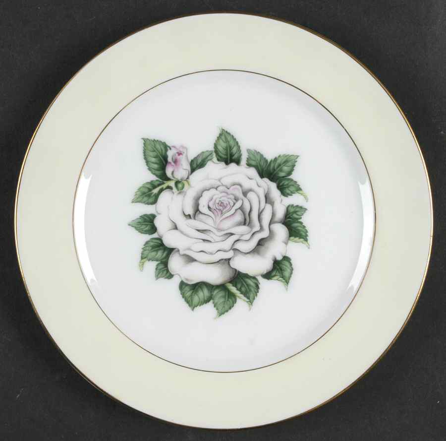 White Rose Bread & Butter Plate by King's Court-1