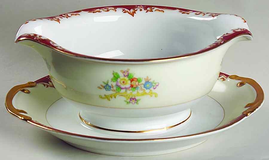 KIK14 Gravy Boat with Attached Underplate by Kikusui-1