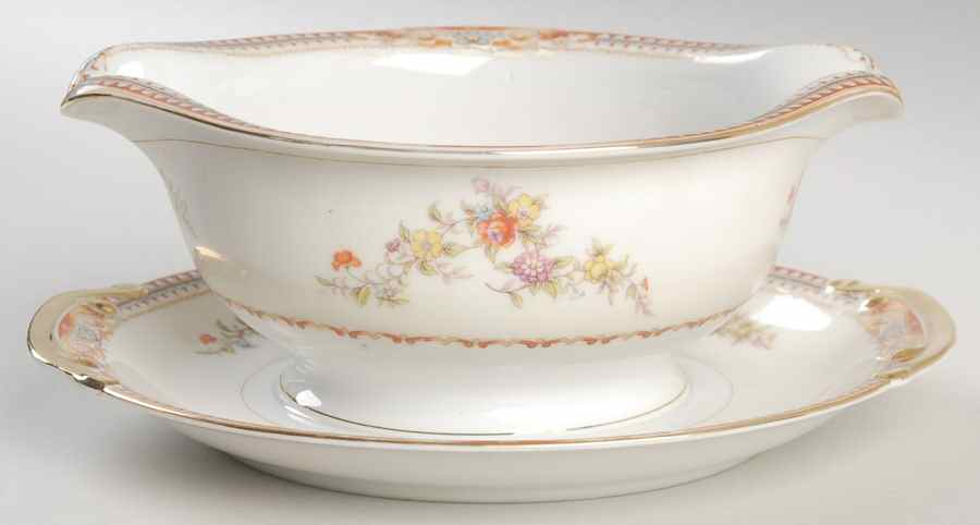 KIK16 Gravy Boat with Attached Underplate by Kikusui-1
