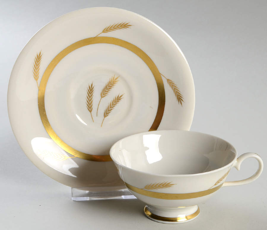 Forever Bountiful Footed Cup & Saucer Set by Kirk-1